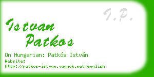 istvan patkos business card